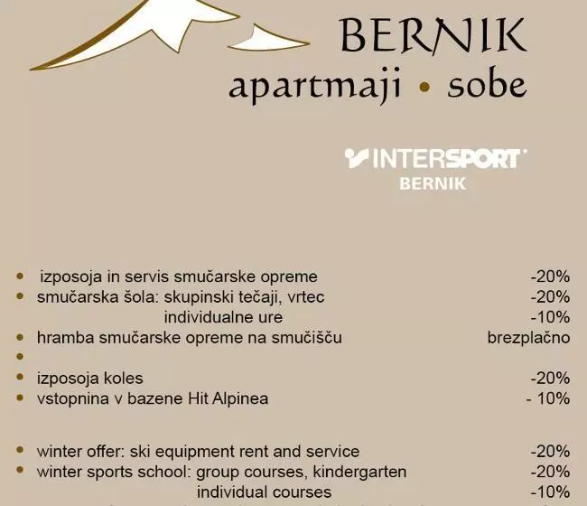 ペンション Apartments And Rooms Bernik