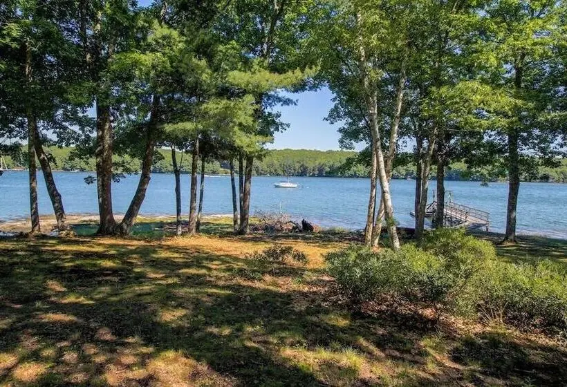 Private Waterfront Home With Large Deck & Deep Water Dock