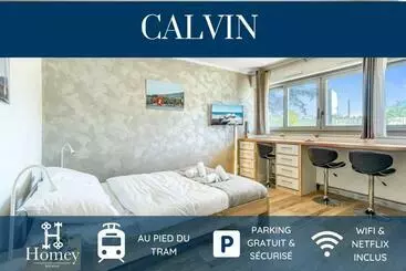Turist apartmanları Homey Calvin   New / Free Parking / Proche Tram