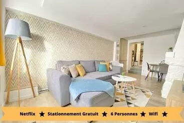 ツーリストアパートメント Maison 2 Chambres   Proche Des Docks 76, Du Kindarena Et Du Centre Ville De Rouen   Stationnement Fa