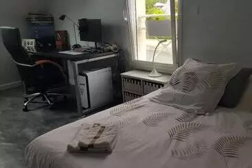ベッドアンドブレックファースト Grande Chambre Entre Caen Et La Mer Chambre Terrasse Jardin Et Piscine