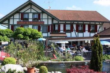 בית מלון כפרי Restaurant Koi Gartenteich