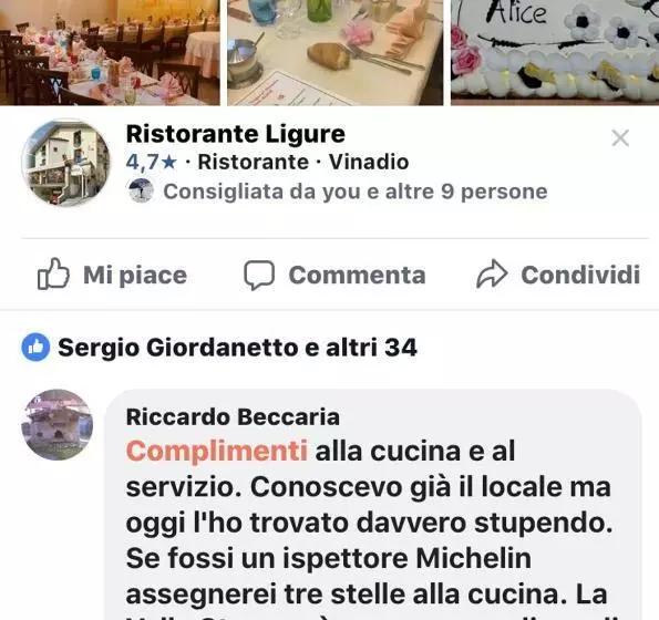 Отель Ristorante Ligure