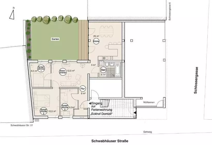 Eckhof Domizil Großzügige Ferienwohnung Mit Kleinem Garten In Der Altstadt Von Gotha