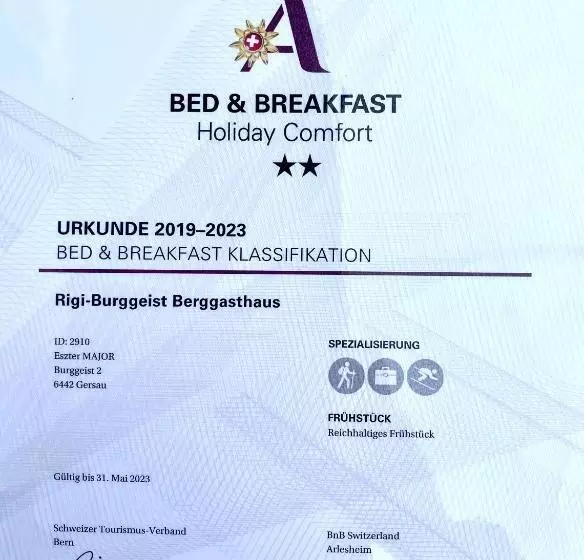 Retkeilymaja Berggasthaus Rigi Burggeist