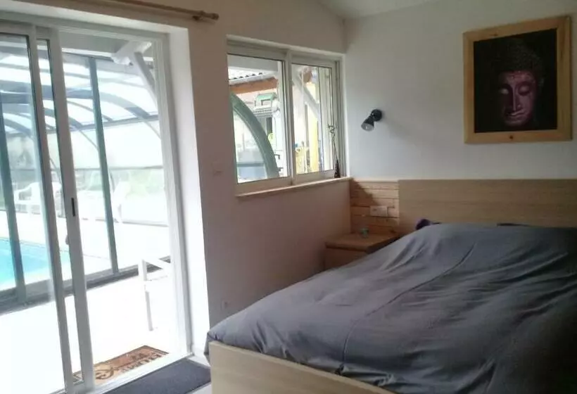 Aamiaismajoitus (B&B) Chambre Avec Jacuzzi Privatif Le Pêcher