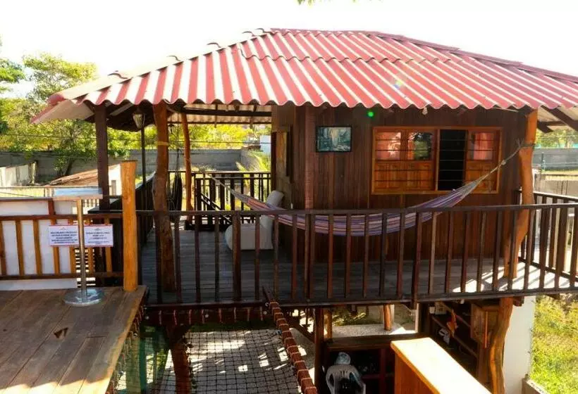 ペンション Amplia Habitación Familiar Con Aire Y Baño Privado En Cabaña Caminito   4 A 6 Personas
