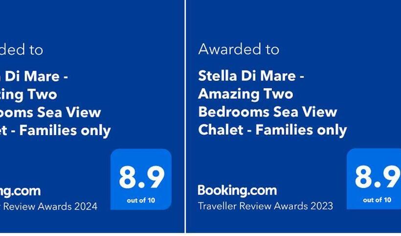 Stella Di Mare Sea View Amazing Two Bedrooms Standalone Chalet Families Only