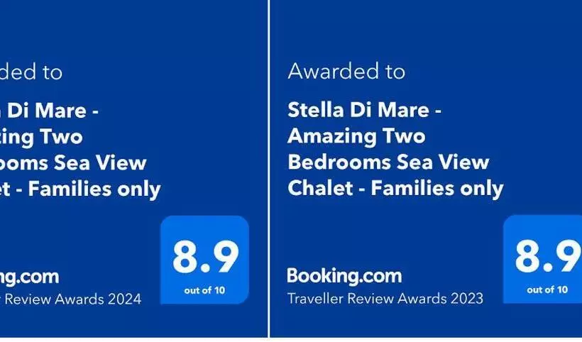 Stella Di Mare Sea View   Amazing Two Bedrooms Standalone Chalet   Families Only