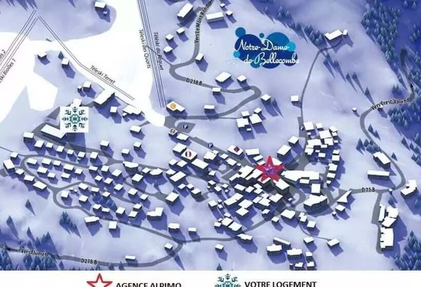 2 Pièces Avec Piscine Et Parking à Notre Dame De Bellecombe, 4 Pers   Fr 1 595 16