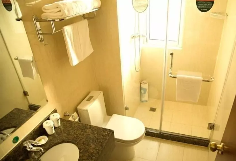 Отель Greentree Inn Jiangsu Suzhou Kunshan Huaqiao Household Building Materials City Shell