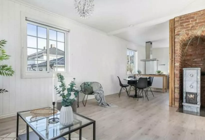 Lys Og Sentral Leilighet Med Terrasse Og Hage