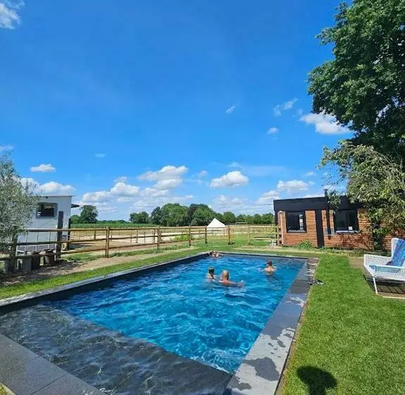 Houten Huisje Tussen Paarden