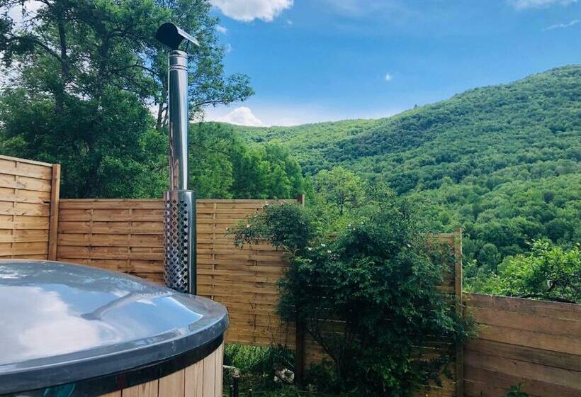 بنسيون Gîte Aurinko : Caravane Avec Bain Nordique