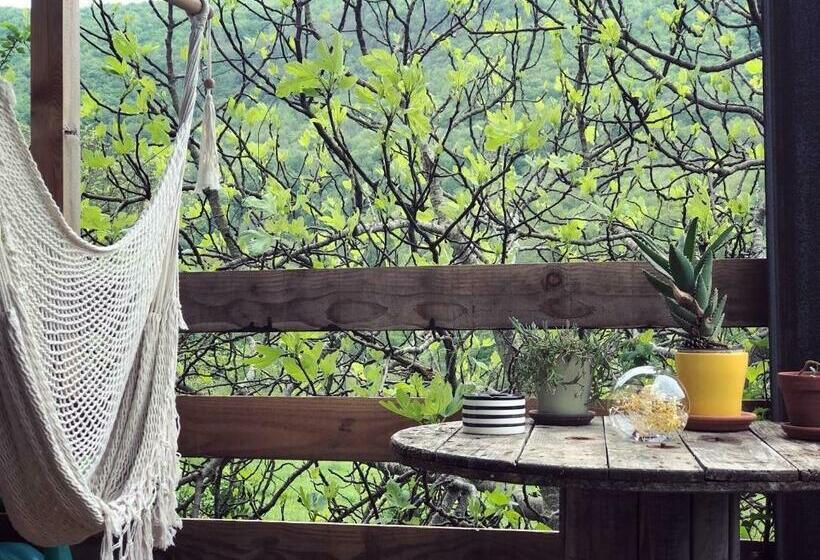 بنسيون Gîte Aurinko : Caravane Avec Bain Nordique