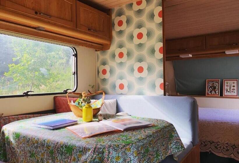 بنسيون Gîte Aurinko : Caravane Avec Bain Nordique