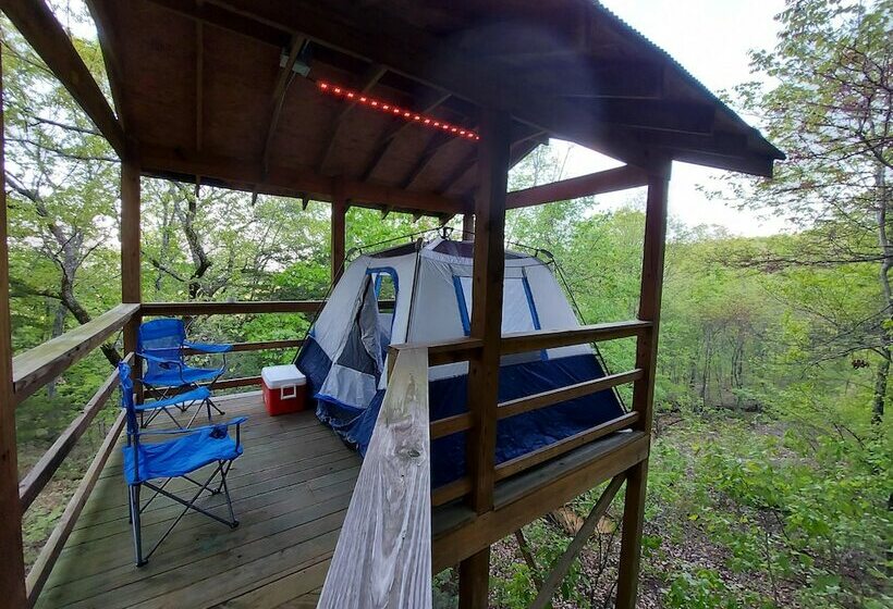 호텔 Treetopper Fully Set Up Tent Site With Bbq, Firepit, Outdoor Pool & Hiking