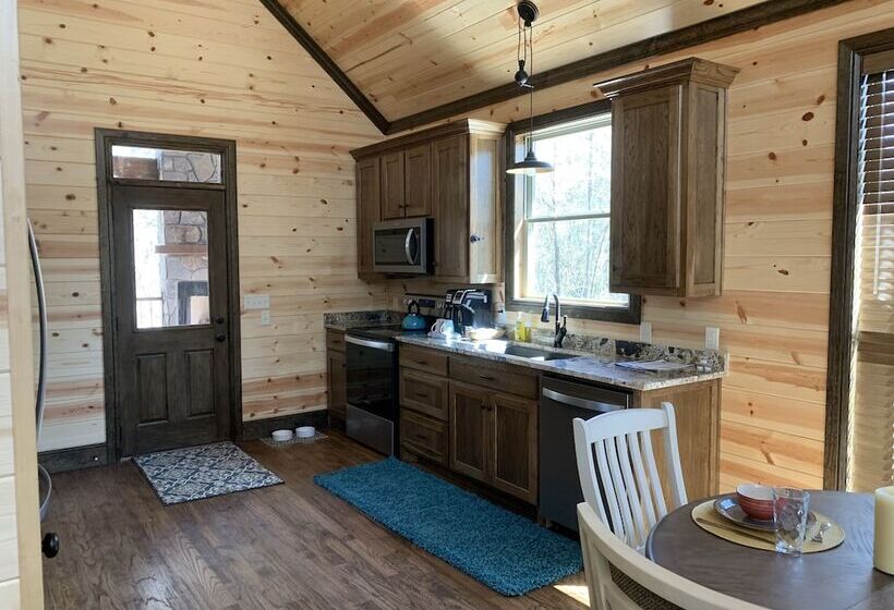 Standing Bear Studio Cabin With Hot Tub On The Deck By Redawning