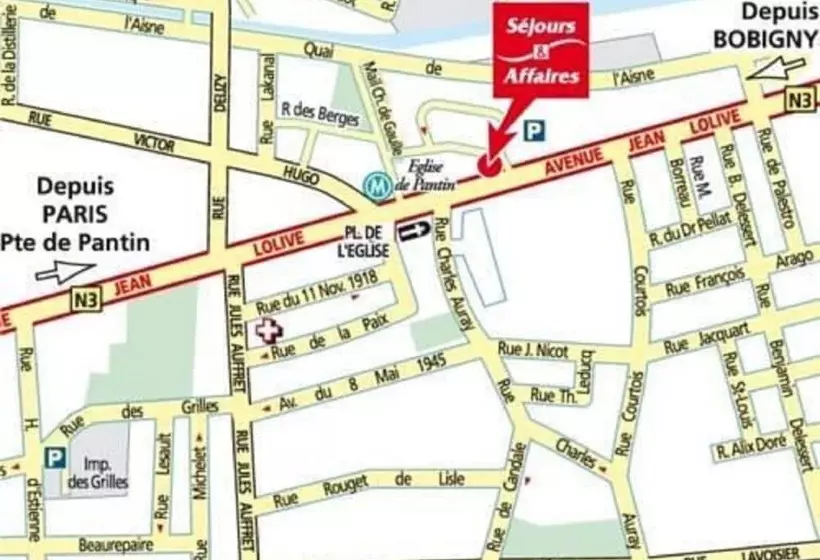 Séjours & Affaires Pantin Charles De Gaulle