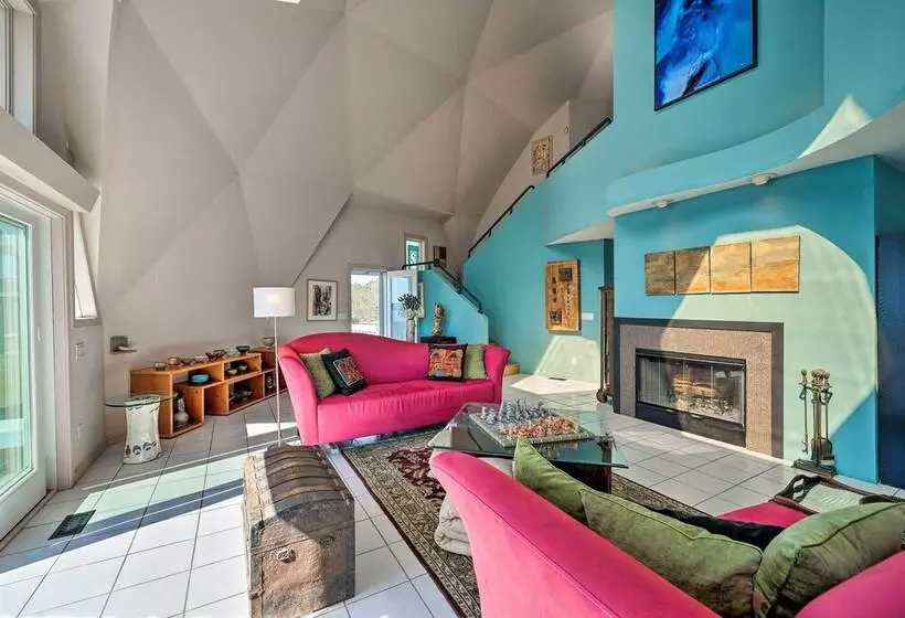 Atlantic Coast Dome Home Across From Sound W/ View