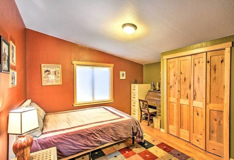 Lakefront Cabin W/ Stunning Mountain Views & Dock!