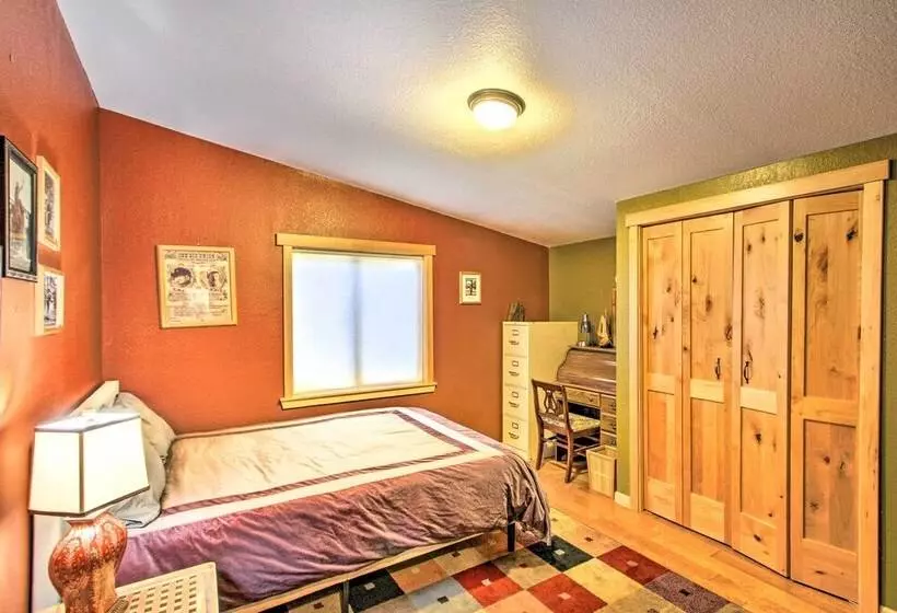 Lakefront Cabin W/ Stunning Mountain Views & Dock!