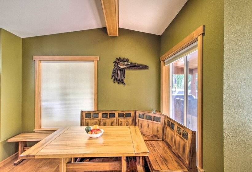 Lakefront Cabin W/ Stunning Mountain Views & Dock!