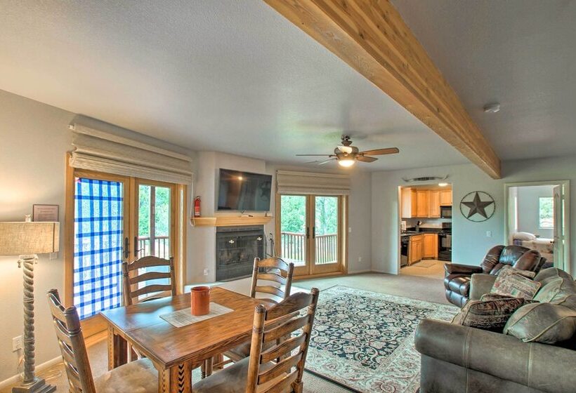 Sauna, Deck & Fire Pit:  Rocking Horse Ranch