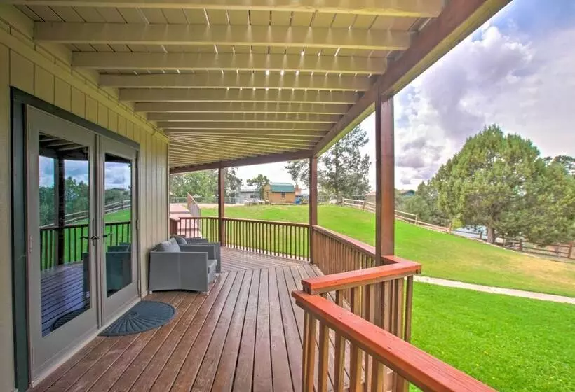 Sauna, Deck & Fire Pit:  Rocking Horse Ranch