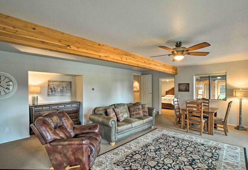 Sauna, Deck & Fire Pit:  Rocking Horse Ranch