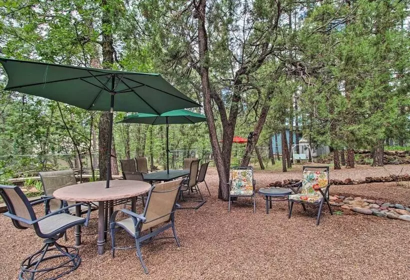 10 Mi To Show Low: Pinetop Lakeside Family Cabin!