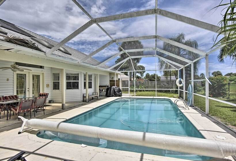 Cocoa Beach Paradise: Screened Pool, Patio + Games