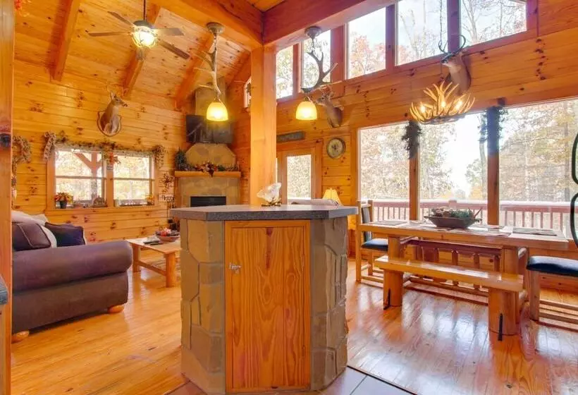 Secluded Smoky Mountain Cabin W/ Wraparound Deck!