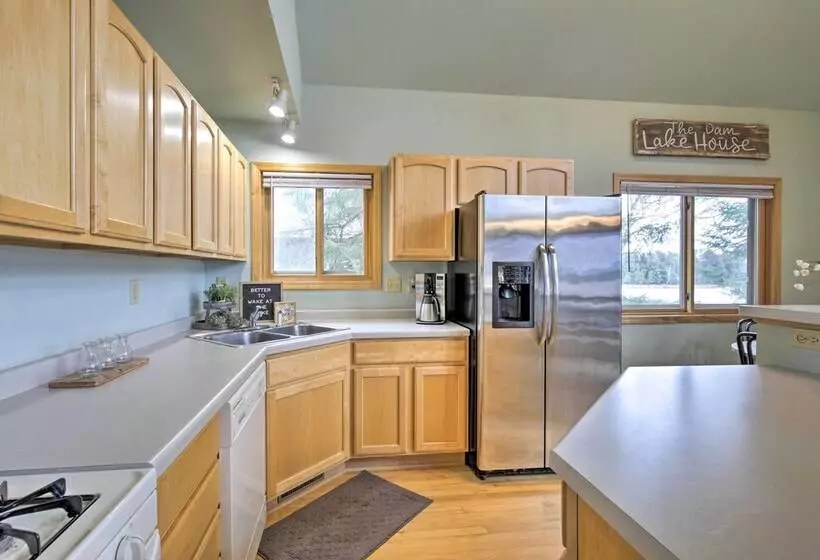 Cozy Dam Lake Escape W/ Dock, Yard & Water Access!