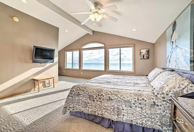 East Tawas Home W/ Patio, Lake Huron On Site