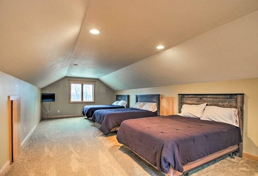 Dock, Hot Tub & Game Room: Luxe Lake Latoka Home