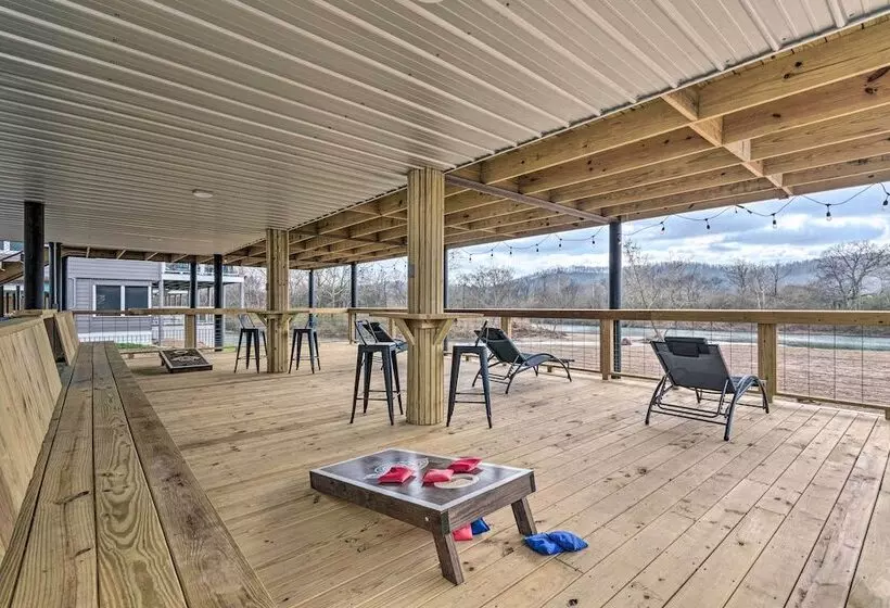 Upscale Riverfront Home W/ Beach & Fire Pit!