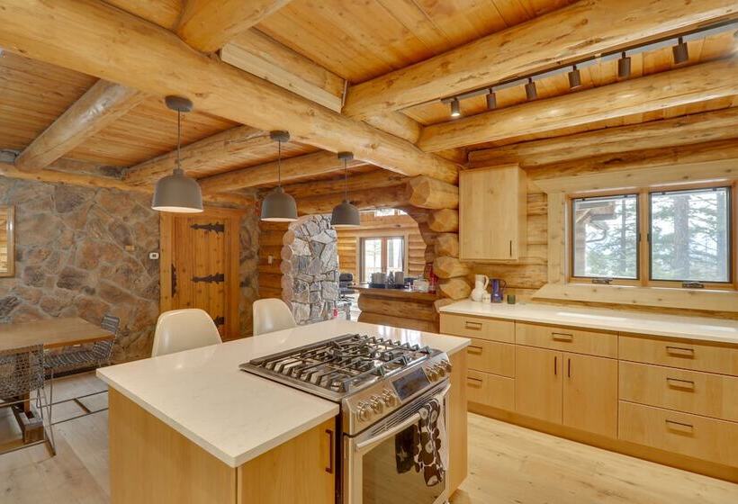Hand Crafted Cabin W/ Whitefish Lake Views!