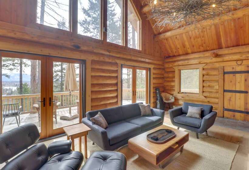 Hand Crafted Cabin W/ Whitefish Lake Views!