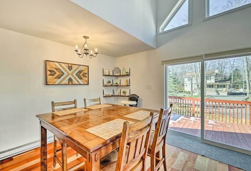 Tree Lined Pocono Lake Home W/ Hot Tub + Decks!