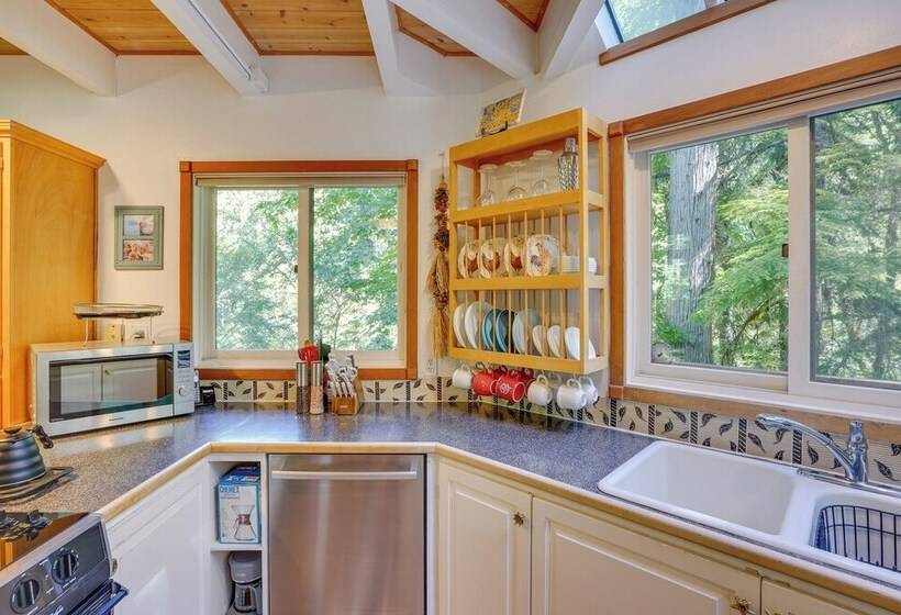 Enchanting Escape W/ Hot Tub, Decks & Views!