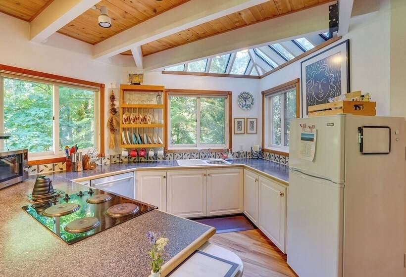 Enchanting Escape W/ Hot Tub, Decks & Views!