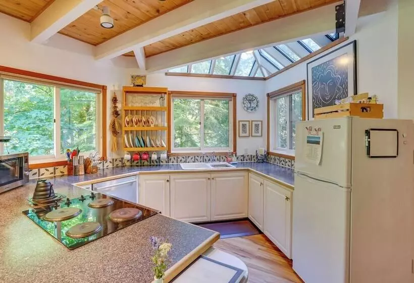 Enchanting Escape W/ Hot Tub, Decks & Views!