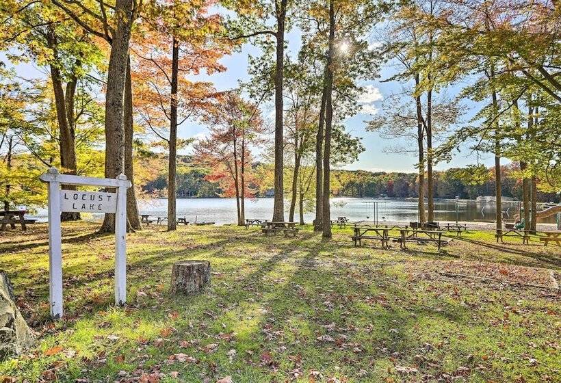 Walk To Locust Lake: Poconos Vacation Home!