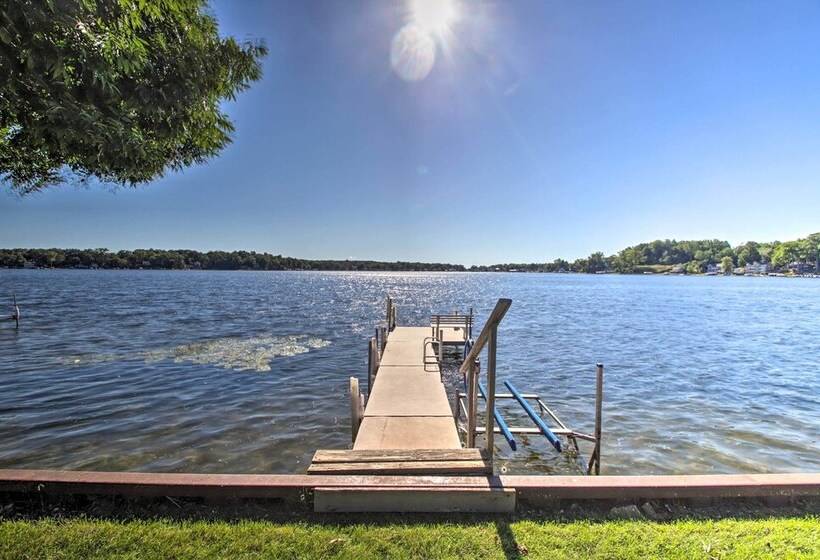 Benton Harbor Lake House W/ Dock & Fire Pit!