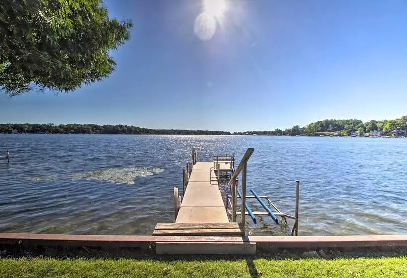 Benton Harbor Lake House W/ Dock & Fire Pit!