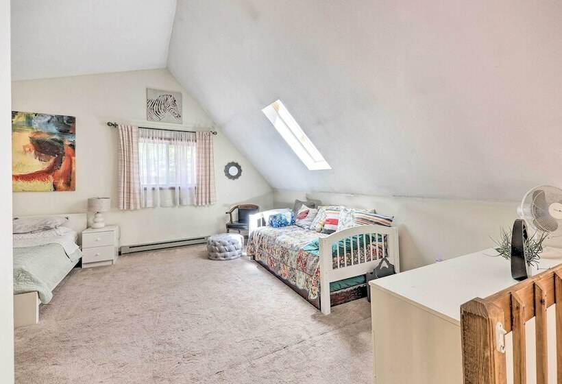 Colorful Pocono Lake Cabin W/ Deck & Fire Pit