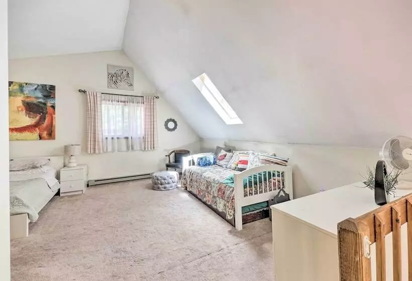 Colorful Pocono Lake Cabin W/ Deck & Fire Pit