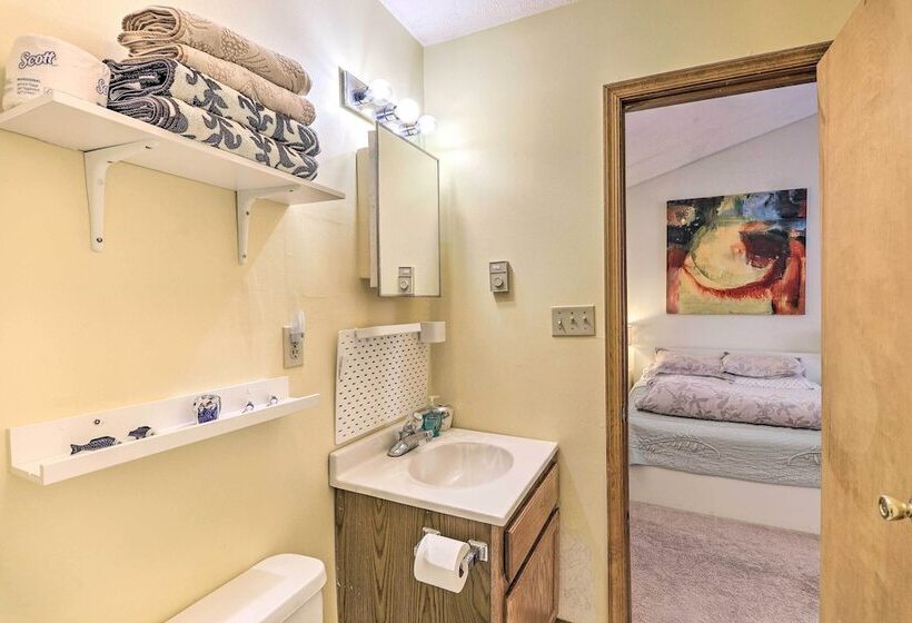 Colorful Pocono Lake Cabin W/ Deck & Fire Pit