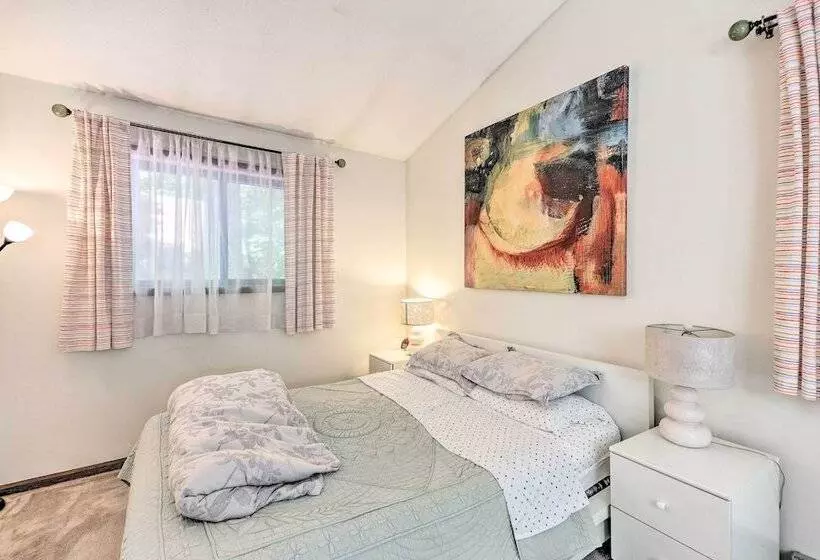 Colorful Pocono Lake Cabin W/ Deck & Fire Pit